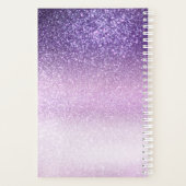 Violet Lila pastel Paars Triple Glitter Ombre Planner (Achterkant)