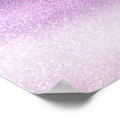 Violet Lila pastel Paars Triple Glitter Ombre Poster (Hoek)