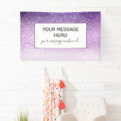Violet Lila pastel Paars Triple Glitter Ombre Spandoek (Insitu)