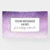 Violet Lila pastel Paars Triple Glitter Ombre Spandoek (Horizontaal)
