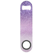 Violet Lila pastel Paars Triple Glitter Ombre Speed Flessenopener (Achterkant)