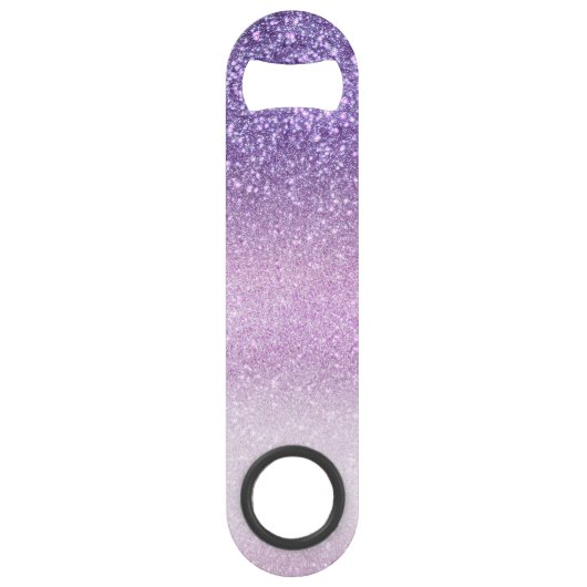 Violet Lila pastel Paars Triple Glitter Ombre Speed Flessenopener (Achterkant)