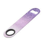Violet Lila pastel Paars Triple Glitter Ombre Speed Flessenopener (Achterkant Gekanteld)