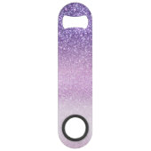 Violet Lila pastel Paars Triple Glitter Ombre Speed Flessenopener (Voorkant)