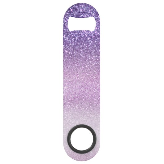 Violet Lila pastel Paars Triple Glitter Ombre Speed Flessenopener (Voorkant)