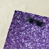 Violet Lila pastel Paars Triple Glitter Ombre Strandlaken (In situ)