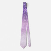 Violet Lila pastel Paars Triple Glitter Ombre Stropdas (Voorkant)