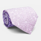 Violet Lila pastel Paars Triple Glitter Ombre Stropdas (Opgerold)