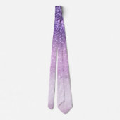 Violet Lila pastel Paars Triple Glitter Ombre Stropdas (Achterkant)