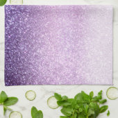 Violet Lila pastel Paars Triple Glitter Ombre Theedoek (Gevouwen)