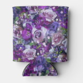 Violet Lila Roos Flowers Garden Pattern Blikjeskoeler (Voorkant)