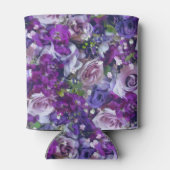 Violet Lila Roos Flowers Garden Pattern Blikjeskoeler (Achterkant)