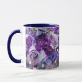Violet Lila Roos Flowers Garden Pattern Mok (Links)