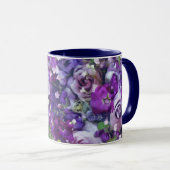 Violet Lila Roos Flowers Garden Pattern Mok (Voorkant rechts)