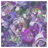Violet Lila Roos Flowers Garden Pattern Stof (Close Up)