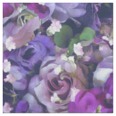 Violet Lila Roos Flowers Garden Pattern Stof (Close Up)