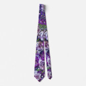 Violet Lila Roos Flowers Garden Stropdas (Voorkant)