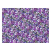Violet Lila Roos Flowers Garden Tafelkleed (Voorkant (Horizontaal))