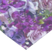 Violet Lila Roos Flowers Garden Tafelkleed (Gekanteld)