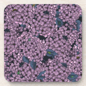 Violet Lila tuin Bier Onderzetter (Voorkant)