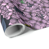 Violet Lila tuin Cadeaupapier (Rol Hoek)