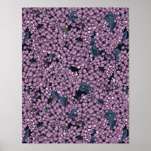 Violet Lila tuin Poster (Voorkant)