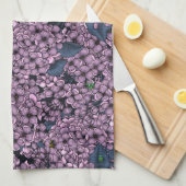 Violet Lila tuin Theedoek (Quarter Fold)