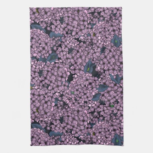 Violet Lila tuin Theedoek (Verticaal)