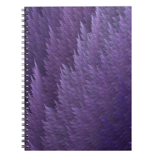 Violet Lilac Purple Tartan Feather Pattern Notitieboek (Voorkant)