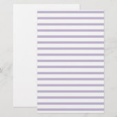 Violet Lined Paper Stripes voor Notes Stationery Briefpapier (Voorkant / Achterkant)