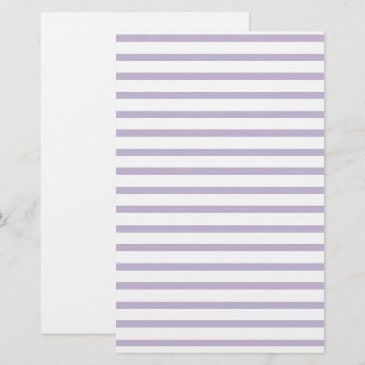 Violet Lined Paper Stripes voor Notes Stationery Briefpapier (Voorkant / Achterkant)
