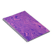 Violet Liquid Marble Abstract Pattern Notitieboek (Rechterzijde)