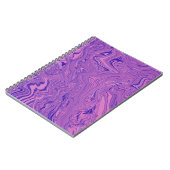 Violet Liquid Marble Abstract Pattern Notitieboek (Linkerzijde)