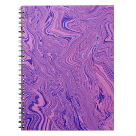Violet Liquid Marble Abstract Pattern Notitieboek