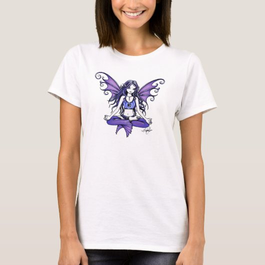 "Violet Lotue" Yoga Chic White Tanktop (Voorkant)