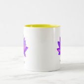 Violet Lotus Flower on White Two-Tone Coffee Mok (Center)