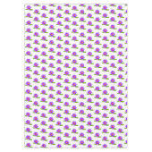 Violet Lotus Flowers & Lily Pad op White Tafelkleed (Voorkant)