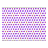 Violet Lotus Flowers op White Tablecloth Tafelkleed (Voorkant (Horizontaal))