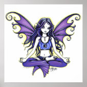 "Violet Lotus" Yoga Faery Poster (Voorkant)