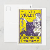 Violet Lundborg parfum  advertentie Briefkaart (Voorkant / Achterkant)