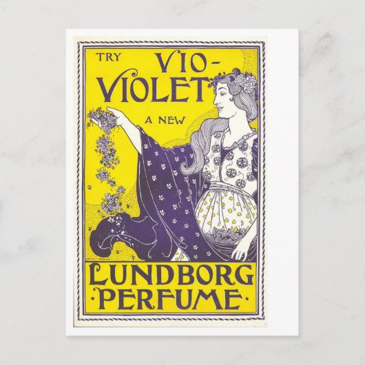 Violet Lundborg parfum  advertentie Briefkaart (Voorkant)