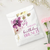 Violet Magenta Paarse Bloemen Verjaardagsfeest Bru Bedankzakje (Gezegeld)