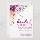 Violet Magenta Paarse Bloemen Vrijgezellenfeest Kaart (Voorkant)