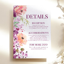 Violet Magenta Waterverf Bloembloem Details