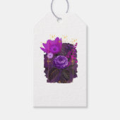 Violet Magical Floral Bouquet in Golden Frame Cadeaulabel (Voorkant)