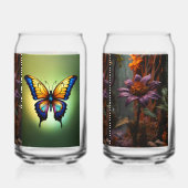 Violet Majesteit: boeiende schoonheid van de Paars Blikvorm Glas (Achterkant)