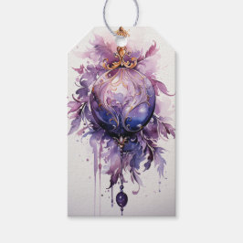 Violet Majesty: Glanzend Paars Cadeaulabel