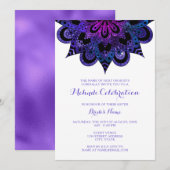 Violet Mandala Mehndi Celebration Uitnodiging (Voorkant / Achterkant)