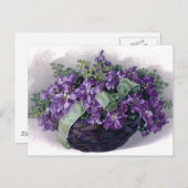  Violet mandje Briefkaart (Voorkant / Achterkant)