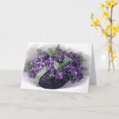  Violet mandje Kaart (Gele Bloem)